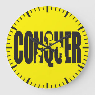 Reloj Redondo Grande Motivación para la construcción de cuerpos - CONQU