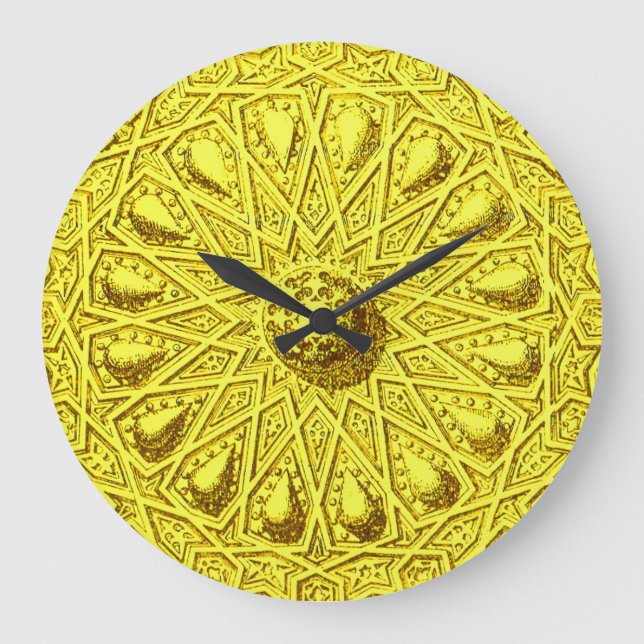 Reloj Redondo Grande motivo antiguo de Oriente Medio (Anverso)