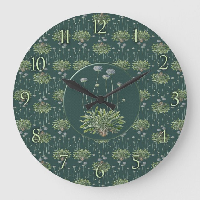 Reloj Redondo Grande Motivo Botánico (Anverso)