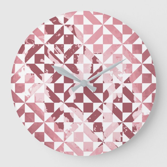 Reloj Redondo Grande Motivos de color de agua 2 (Anverso)