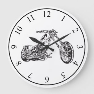 Reloj Redondo Grande Motocicleta