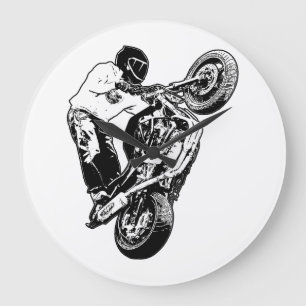 Reloj Redondo Grande Motocicleta