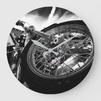 Reloj Redondo Grande motocicleta clásica antigua