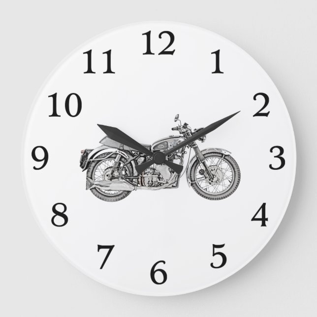 Reloj Redondo Grande Motocicleta Velocette Venom de 1952 (Anverso)