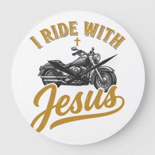 Reloj Redondo Grande Motociclista Cristiano Yo conduzco con Jesús Camis