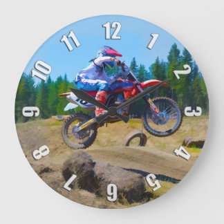 Reloj Redondo Grande Motocross Dirt Bike Champion Racer 2