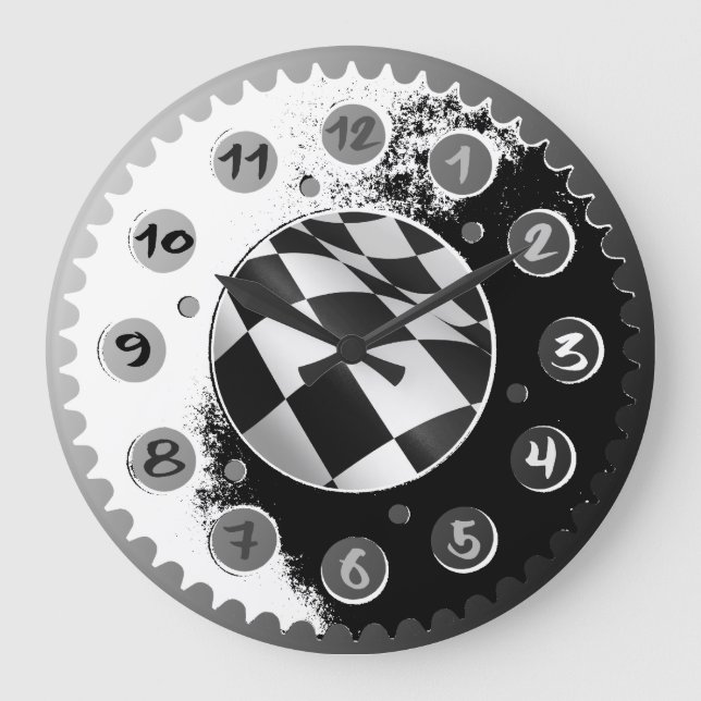 RELOJ REDONDO GRANDE MOTORCYCLE SPROCKET WALL CLOCKS. (Anverso)