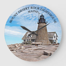 Reloj Redondo Grande Mount Desert Rock Lighthouse, Maine Round Clock