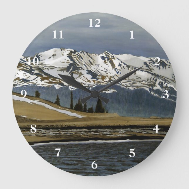 Reloj Redondo Grande Mountain Colorado Snow (Anverso)