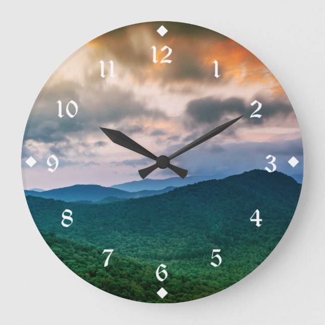 Reloj Redondo Grande Mountain Sunset (Anverso)