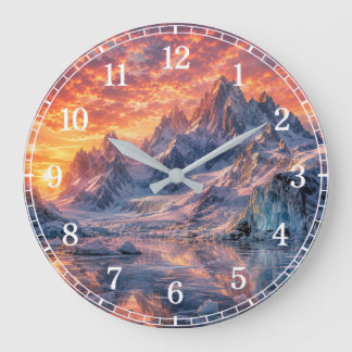 Reloj Redondo Grande Mountain Wall Clock — Nature-Inspired Design