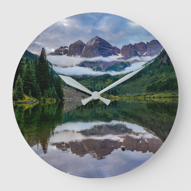 Reloj Redondo Grande Mountains | Aspen Colorado (Anverso)