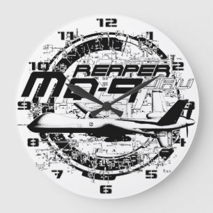 Reloj Redondo Grande MQ-9 Reaper