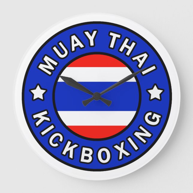 Reloj Redondo Grande Muay Thai (Anverso)