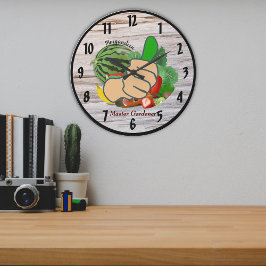 Reloj Redondo Grande Muéstrale el pulgar Personalizado Maestro Jardiner