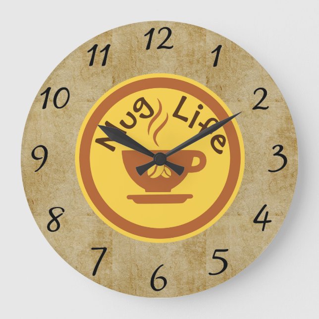 Reloj Redondo Grande Mug Life Wall Clock (Anverso)