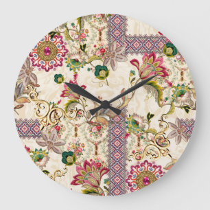 Reloj Redondo Grande Mughal Floral Paisley