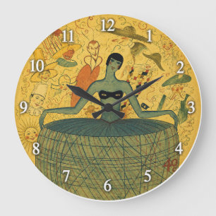 Reloj Redondo Grande Mujer Art Déco