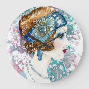 Reloj Redondo Grande Mujer Art Déco de los locos años veinte 1920s  Par