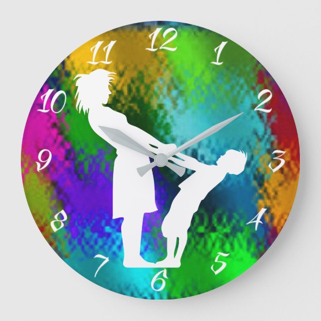 RELOJ REDONDO GRANDE MUJER E HIJO (Anverso)