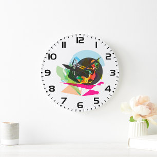 Reloj Redondo Grande Mujer ejercitante
