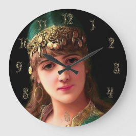 Reloj Redondo Grande Mujer gitana victoriana elegante bailarina de vien