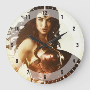 Reloj Redondo Grande Mujer Maravilla Al Amanecer