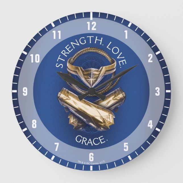 Reloj Redondo Grande Mujer Maravilla Tiara, Lasso y Pulseras (Anverso)