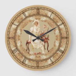 Reloj Redondo Grande Mujer Vintage En El Banco