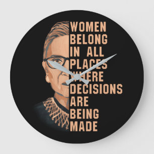 Reloj Redondo Grande Mujeres Pertenecen A Todos Los Lugares Donde Las D