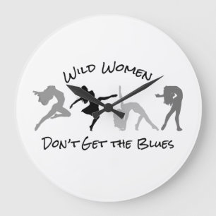 Reloj Redondo Grande Mujeres Salvajes No Tienen Azules Reloj Grande