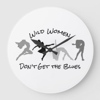 Reloj Redondo Grande Mujeres Salvajes No Tienen Azules Reloj Grande