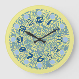 RELOJ REDONDO GRANDE MULTI NUMBERS PASTEL COLORS BY MASANSER
