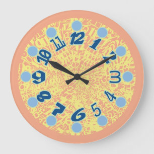 RELOJ REDONDO GRANDE MULTI NUMBERS PASTEL COLORS BY MASANSER