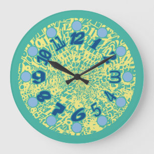 RELOJ REDONDO GRANDE MULTI NUMBERS PASTEL COLORS BY MASANSER