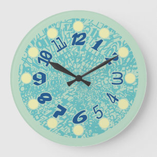 RELOJ REDONDO GRANDE MULTI NUMBERS PASTEL COLORS BY MASANSER