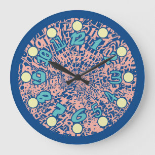 RELOJ REDONDO GRANDE MULTI NUMBERS PASTEL COLORS BY MASANSER