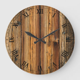 Reloj Redondo Grande multicolor wood patterns textures
