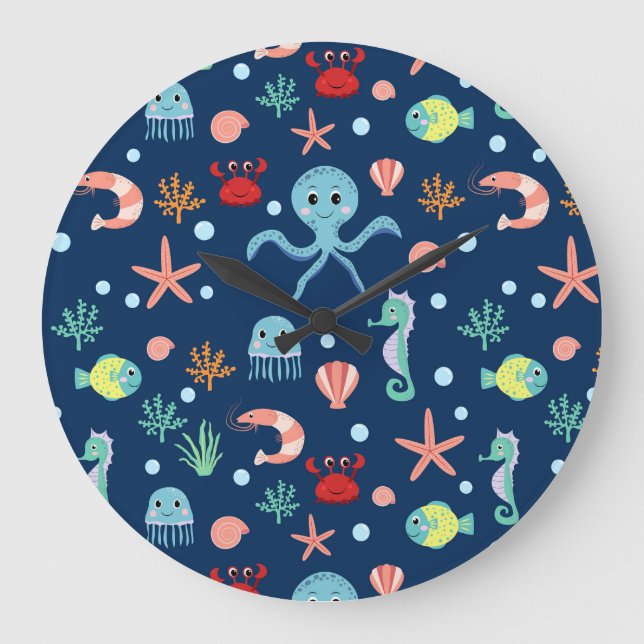 Reloj Redondo Grande Mundo del Mar (Anverso)