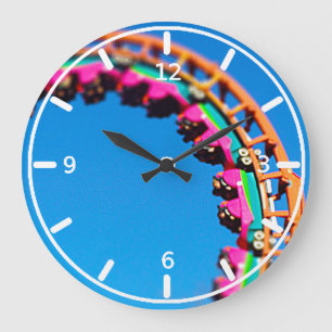Reloj Redondo Grande Mundos de la diversión, kc de la montaña rusa de