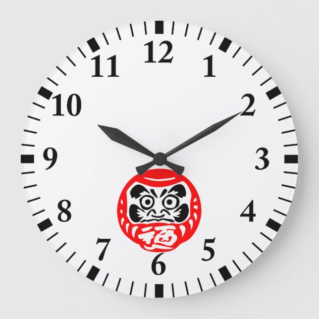 Reloj Redondo Grande muñeca Daruma (Anverso)