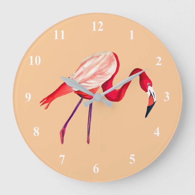 Reloj Redondo Grande Muñecas japonesas rosadas kokeshi (Anverso)