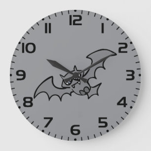 Reloj Redondo Grande Murciélago Vampiro Malvado Espeluznante Kawaii