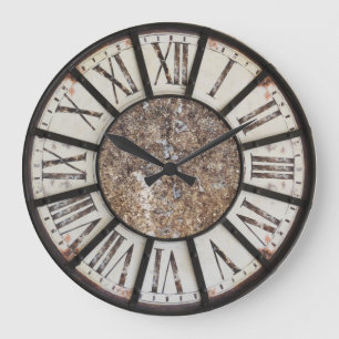 Reloj Redondo Grande Muro de cocina de números romanos antiguos