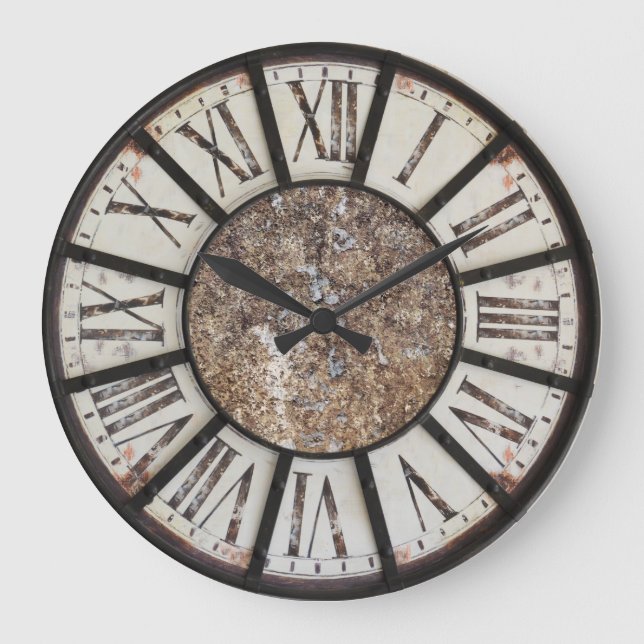 Reloj Redondo Grande Muro de cocina de números romanos antiguos (Anverso)