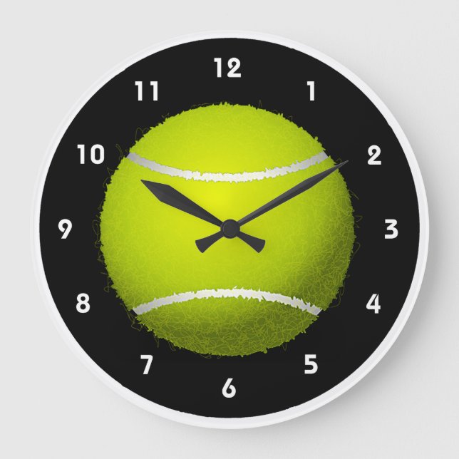 Reloj Redondo Grande Muro de diseño de bolas de tenis (Anverso)