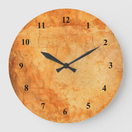 Reloj Redondo Grande Muro de ladrillo de terracota de estilo italiano