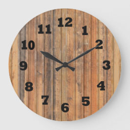 Reloj Redondo Grande Muro de madera con problemas occidentales