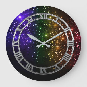 Reloj Redondo Grande Muro redondo linterna arco iris