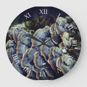 Reloj Redondo Grande Mushrooms de árbol para pared de fotos